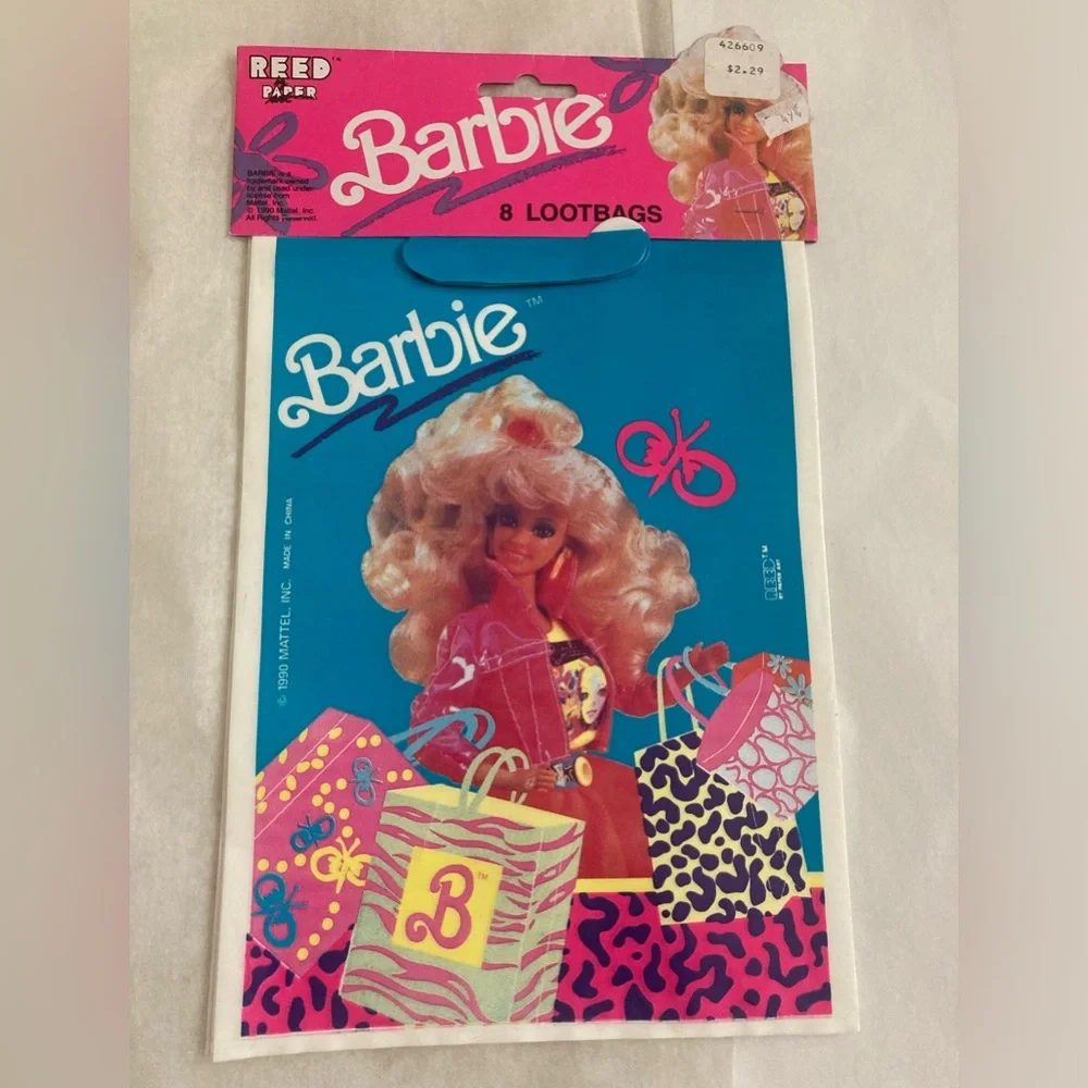 NWT VTG (24) Barbie Party Loot Bags-3 pkg 8 to a pack total 24 bags